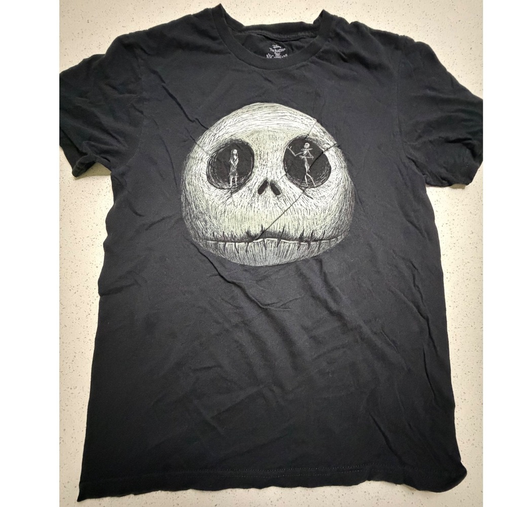 Disney Nightmare Before Christmas Jack Skellington Graphic T-Shirt Black Small